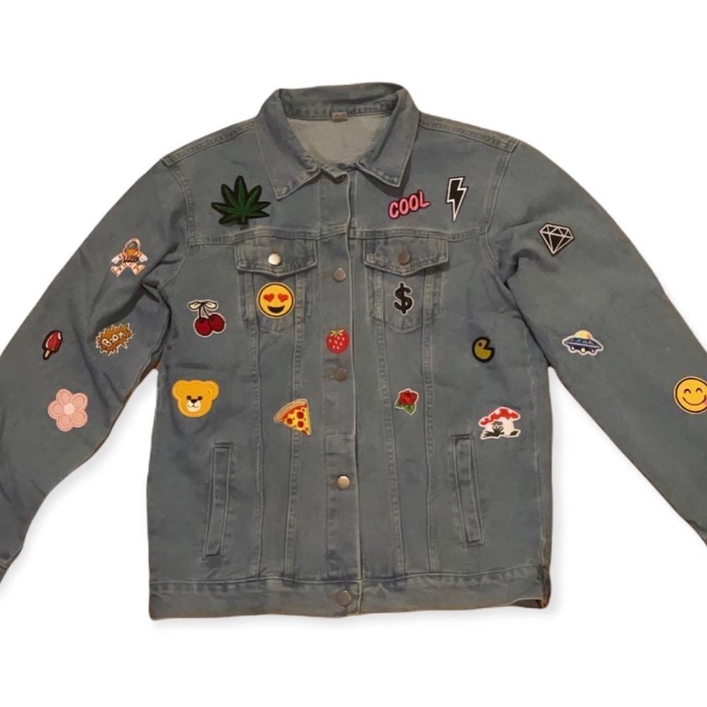 NWT Wool + Pepper Co. Denim Patches Jacket - Picture 1 of 4